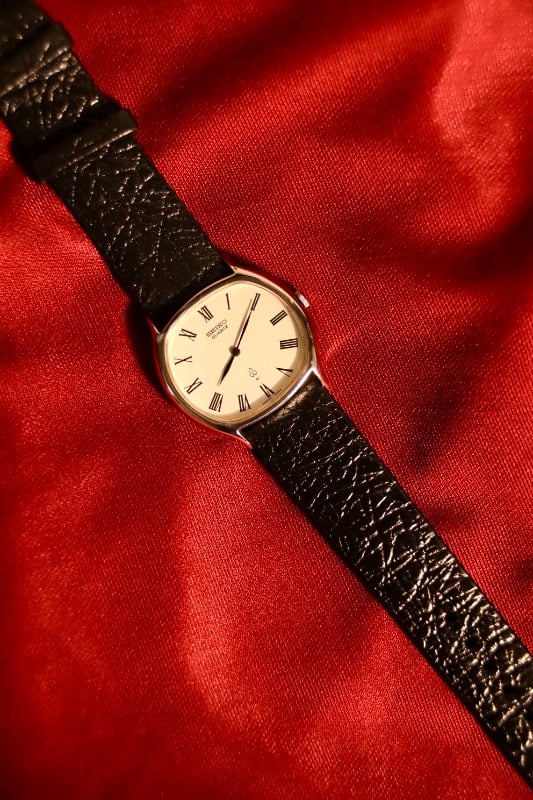RARE Seiko Vintage Quartz Chariot - Classic Roman Dress Watch (Ref. 4130-5120)