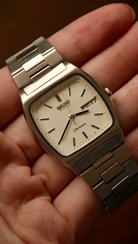 Seiko TV Shaped Chronos Quartz Vintage Watch