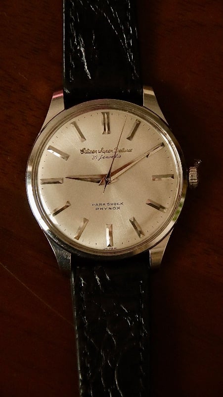 RARE Citizen Super Deluxe 25 Jewels Para Shock Phynox 1507065 Mechancial Vintage Watch