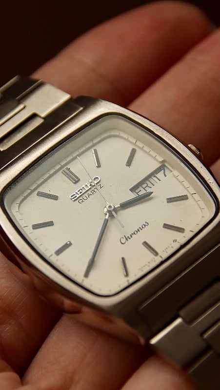 Seiko TV Shaped Chronos Quartz Vintage Watch