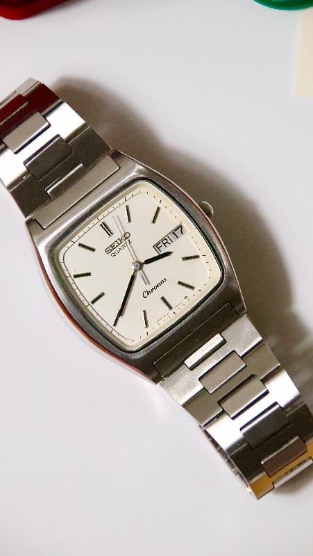 Seiko TV Shaped Chronos Quartz Vintage Watch