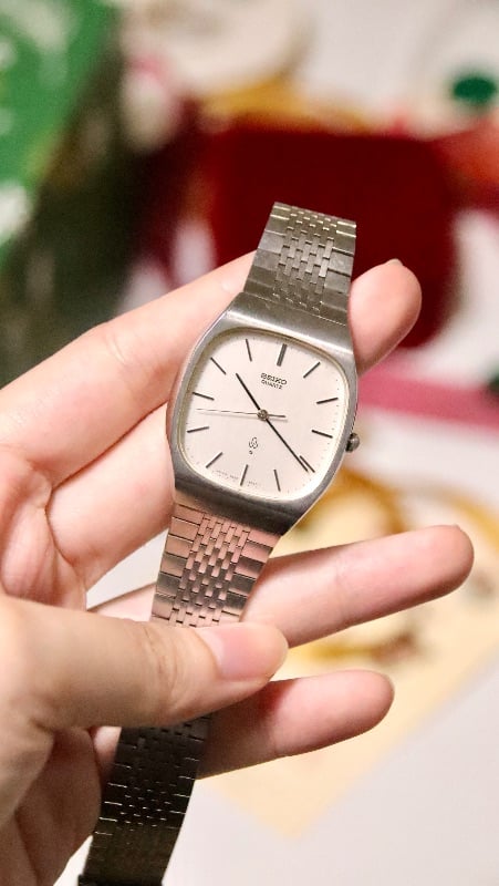 Seiko TV Shaped Integrated Bracelet Quartz Vintage Watch