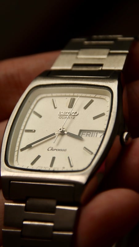 Seiko TV Shaped Chronos Quartz Vintage Watch