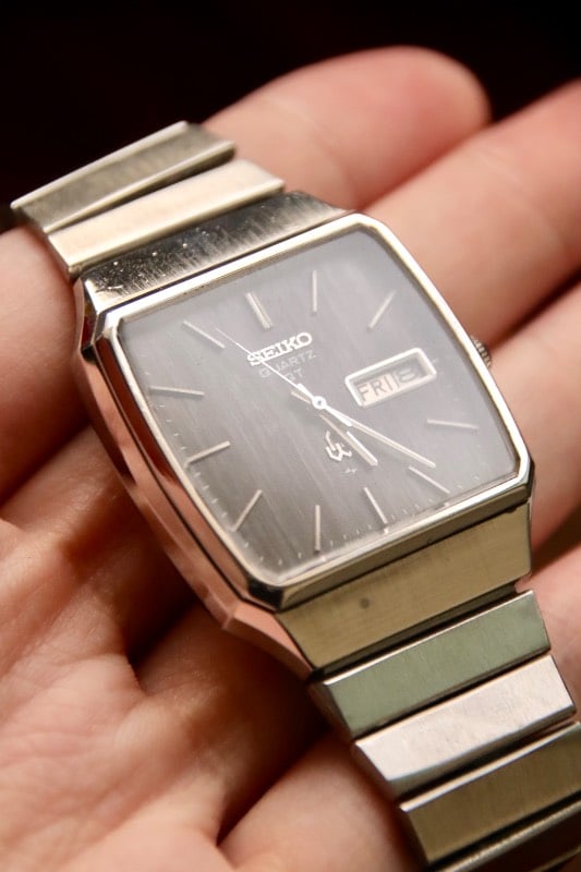 RARE Seiko QT Vintage Square Day Date Vintage Quartz Watch