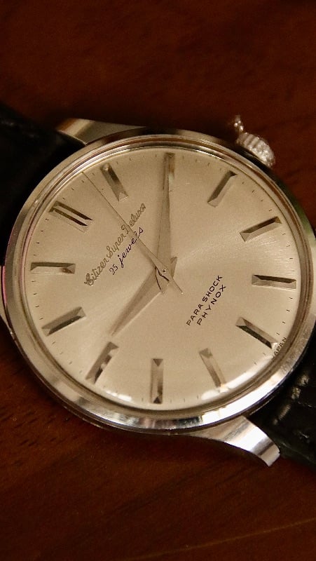 RARE Citizen Super Deluxe 25 Jewels Para Shock Phynox 1507065 Mechancial Vintage Watch