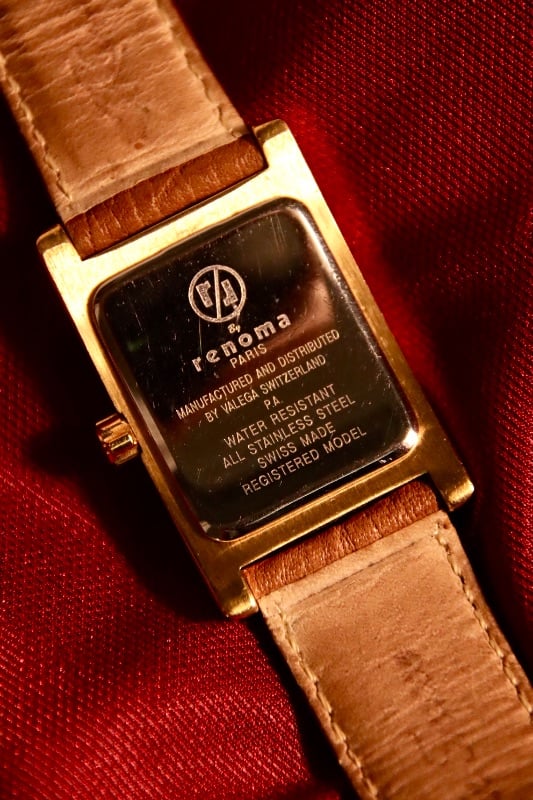 Renoma Paris Gold-Tone Tank Watch