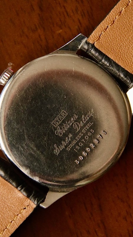 RARE Citizen Super Deluxe 25 Jewels Para Shock Phynox 1507065 Mechancial Vintage Watch