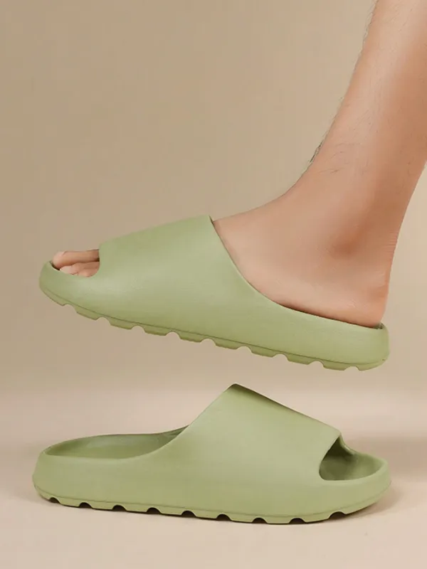 Men / Unisex Comfy Non-Slip Thick Sole Slip-Ons, Green