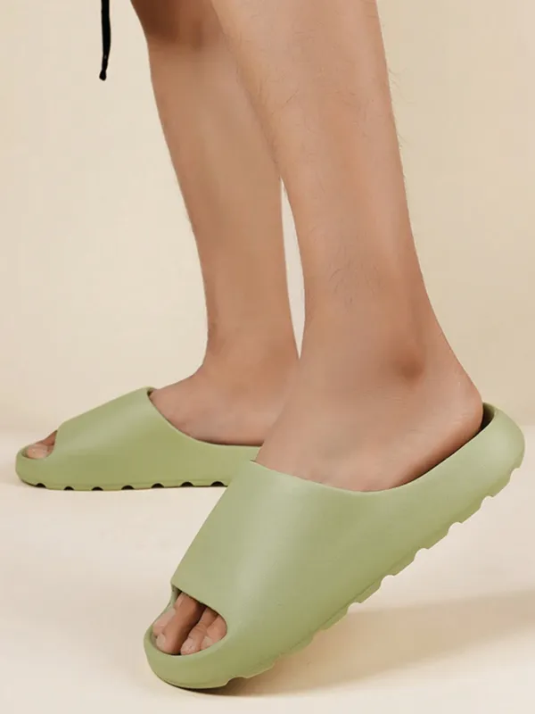 Men / Unisex Comfy Non-Slip Thick Sole Slip-Ons, Green