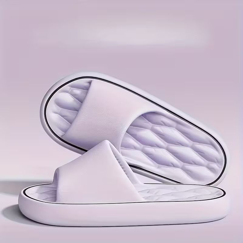 Unisex EVA slippers-comfortable non-slip indoor and outdoor slippers, thick non-slip soles, suitable for all seasons, comfortable open-foot design, suitable for bathroom and leisure occasions, home slippers, simple and light