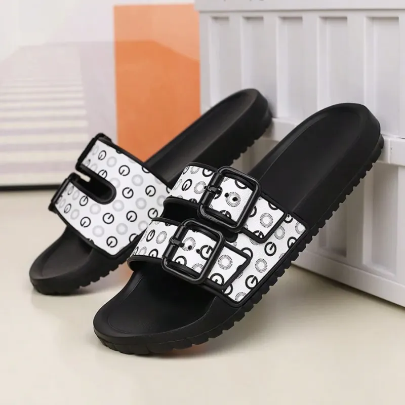Men's / Unisex Luxury White Pattern Print Slippers, Non-Slip, Indoors Outdoors, Goes Nice with Native