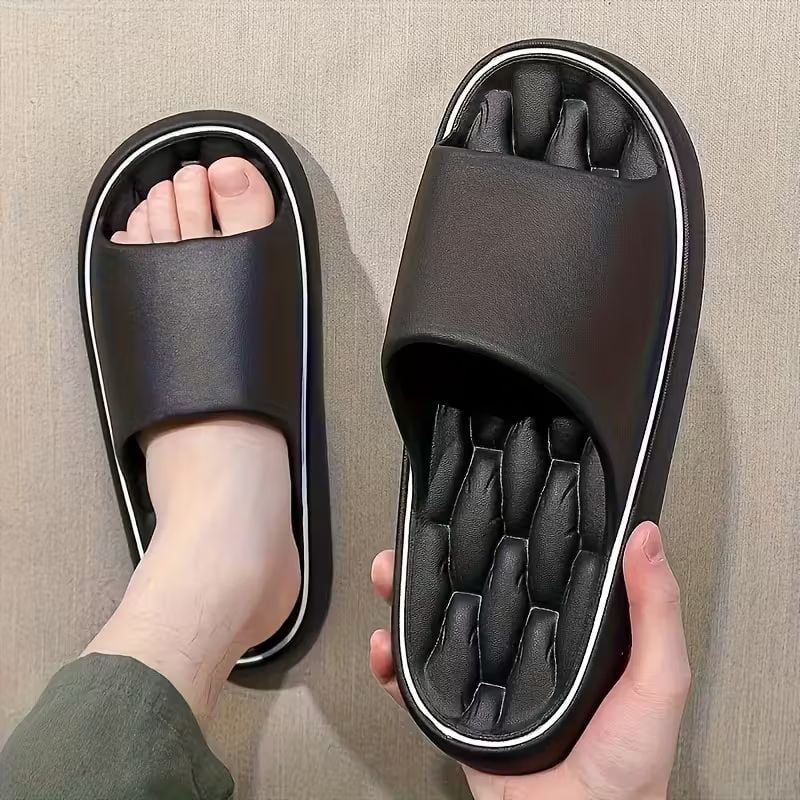 Unisex EVA slippers-comfortable non-slip indoor and outdoor slippers, thick non-slip soles, suitable for all seasons, comfortable open-foot design, suitable for bathroom and leisure occasions, home slippers, simple and light