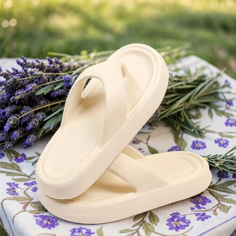 Women's Flip-Flops Lightweight Quick-Dry with Soft Cushioned Soles, White