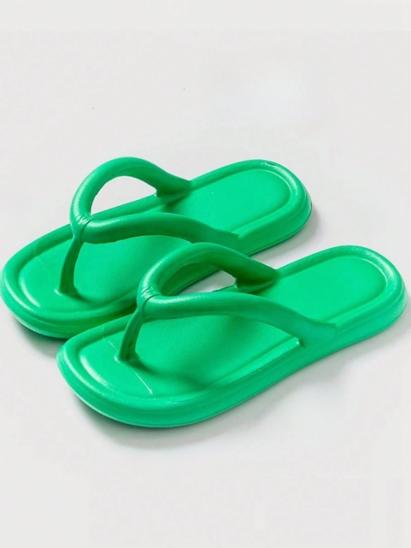 Women's Fashionable EVA Flip-Flops With Thick Soft Soles, Green
