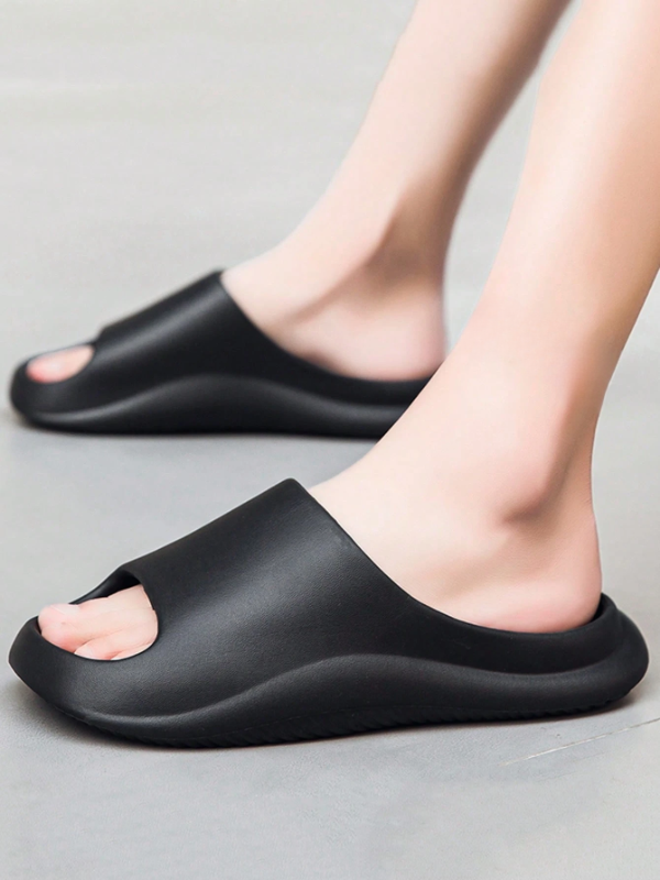 Men's Comfy Indoor Outdoor Slippers, Beach, Bathroom, Bedroom Ready, Flat Comfy Bouncy, Lightweight Thick-Soled Slippers