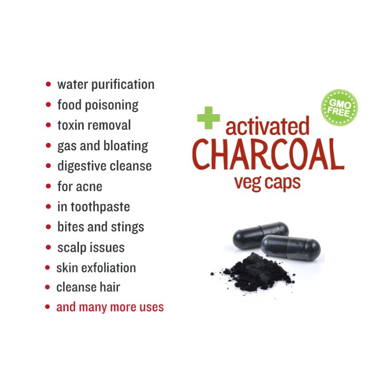 CHARCOAL activated veg-caps