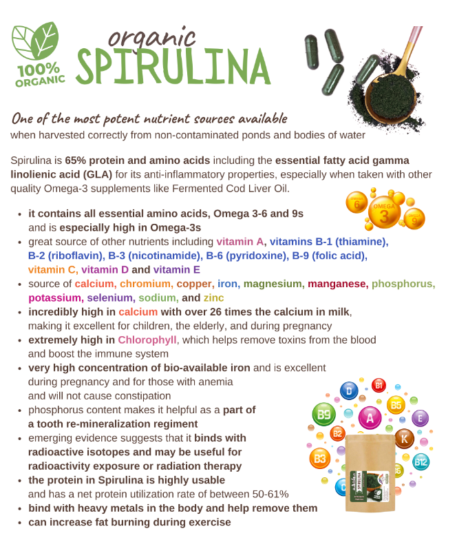 *SPIRULINA organic capsules