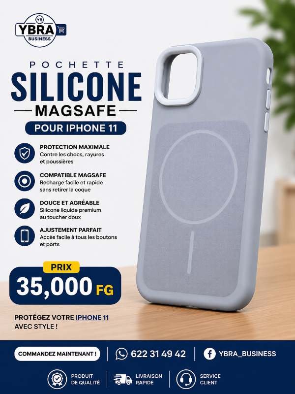 Pochette silicone iPhone 11