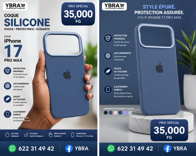Pochette silicone iPhone 17pro max