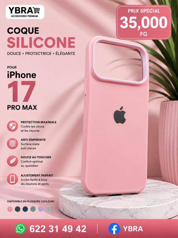 Pochette silicone iPhone 17pro max