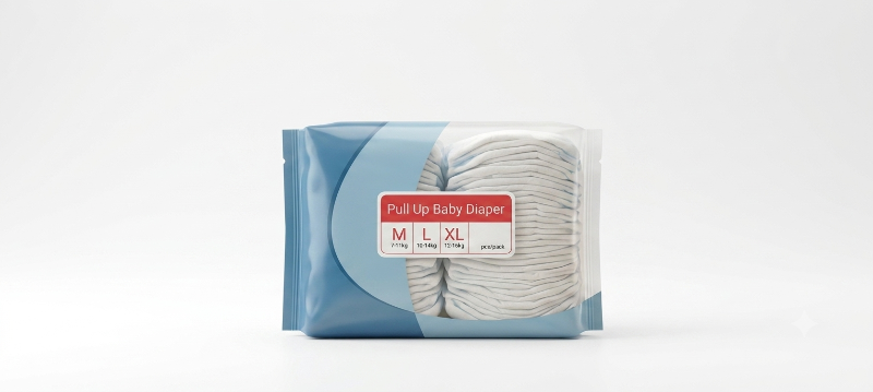 ​Kouch-Kilòt Bebe "Pull Up Baby Diaper" – Pwoteksyon ak Konfò (Gwosè M, L, XL, XXL)