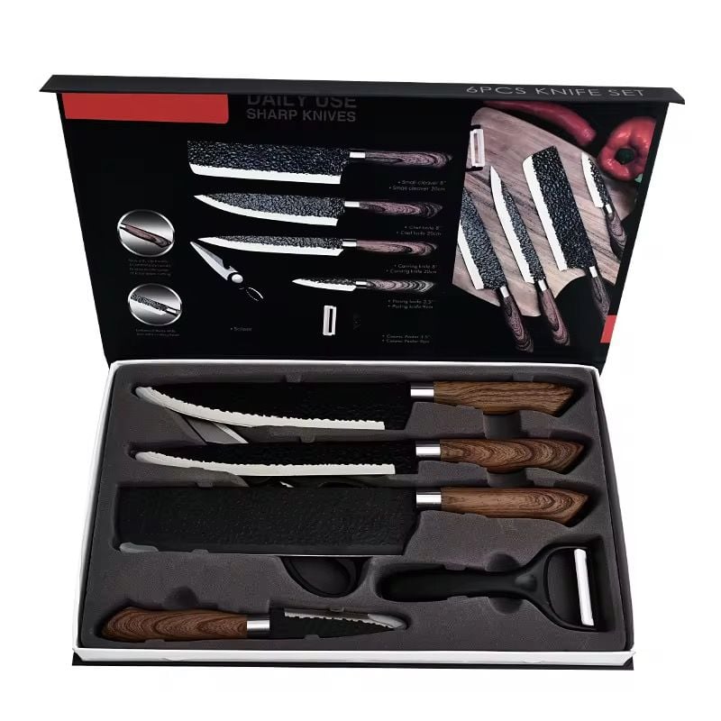 ​🔪 Set de Cuisine "Black Edition" – L'Art de la Découpe au Quotidien