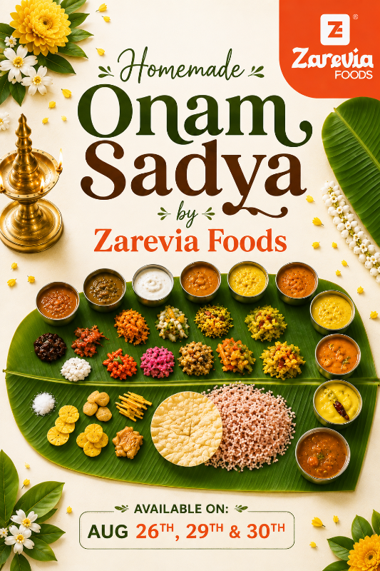 Zarevia Foods Special Homemade Onam Sadya
