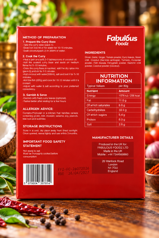 Fabulous foodz Mulakitta Fish Curry  Mix