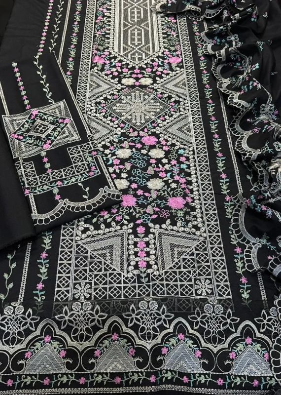 Women 3Pcs unstitched Stylish Suit