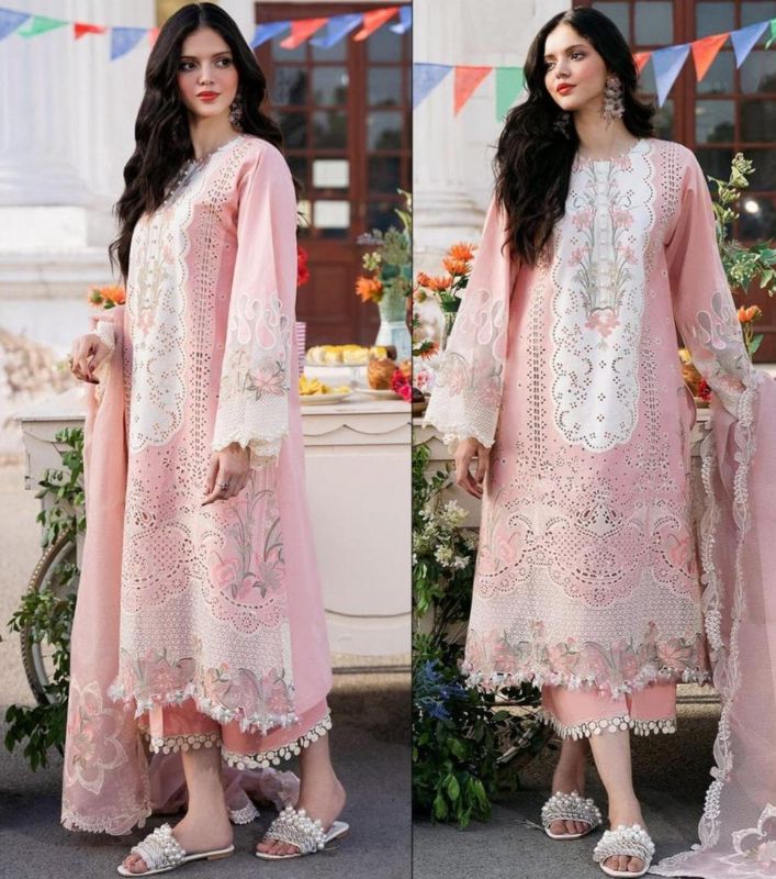 Women 3Pcs Unstitched Suit