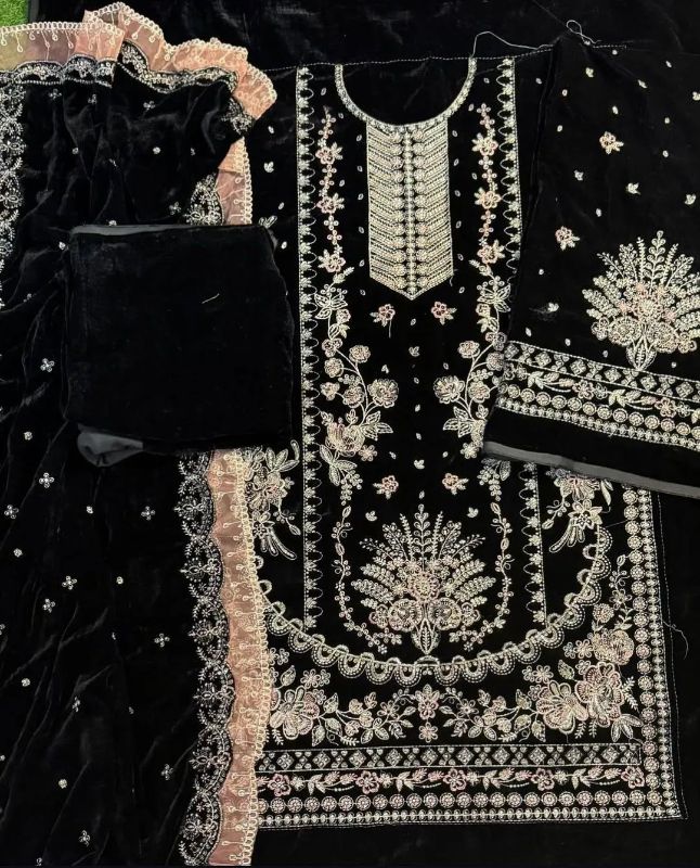 3 Pcs Women Embroided Suit