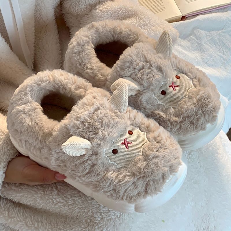 Cute sheep cotton slippers