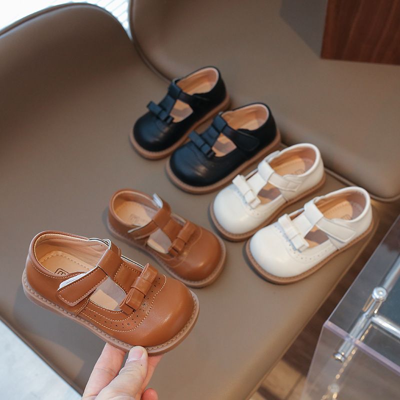 Kids leather korean shoes