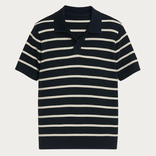 Striped Knit Polo