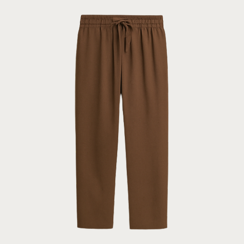 Textured Straight-Leg Pants