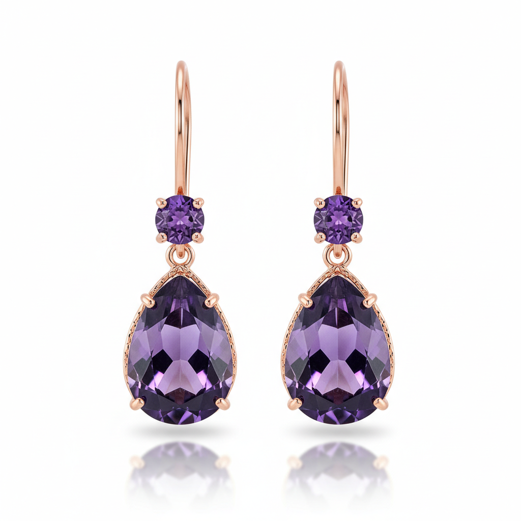 Amethyst Drop Earrings