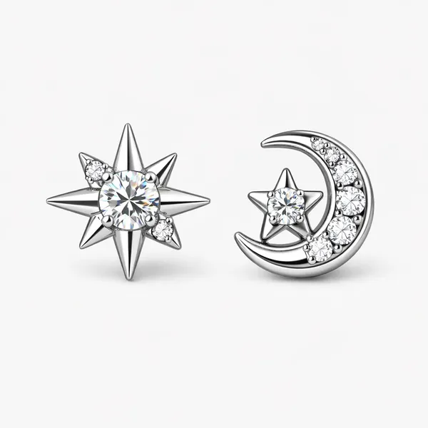 Celestial Sparkle Stud Earrings