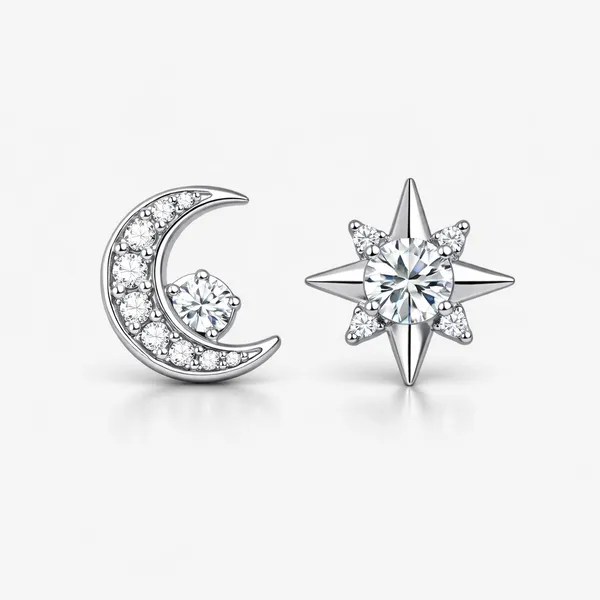Celestial Sparkle Stud Earrings