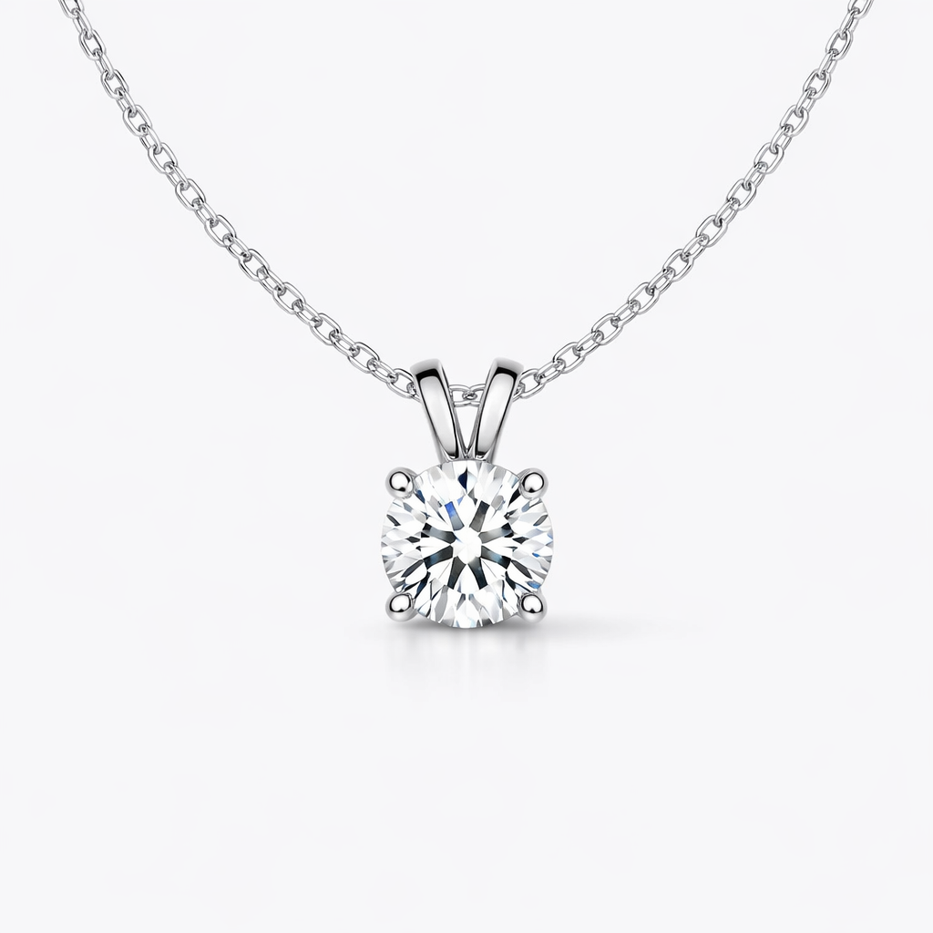 Classic Diamond Solitaire Necklace