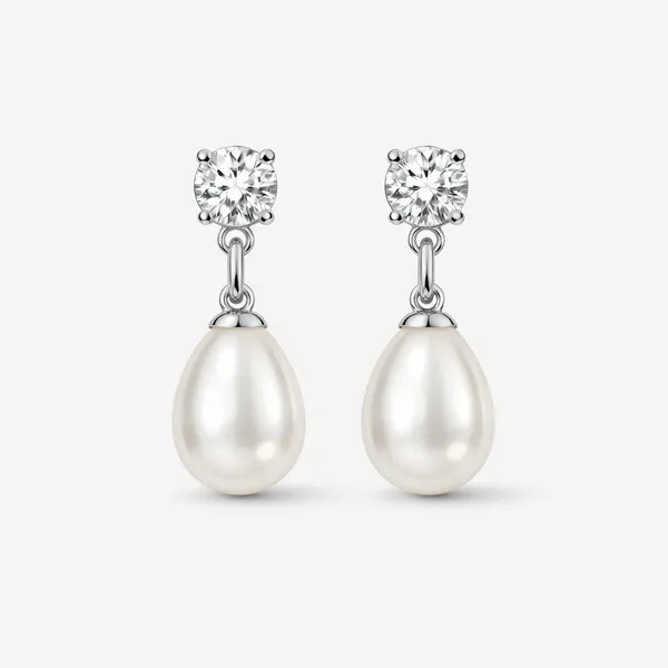 Delicate Pearl Drop Earrings