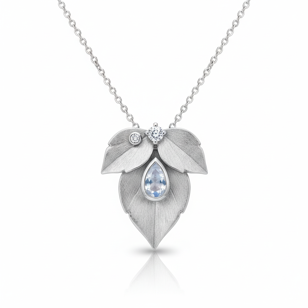 Delicate Silver Leaf Necklace