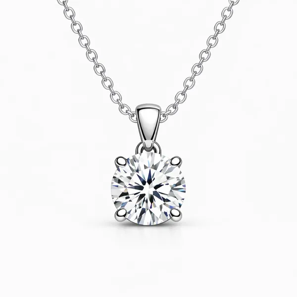 Diamond Solitaire Pendant Necklace