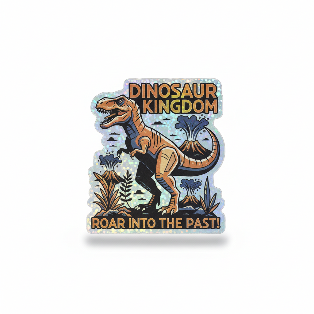 Dinosaur Kingdom Holographic Sticker