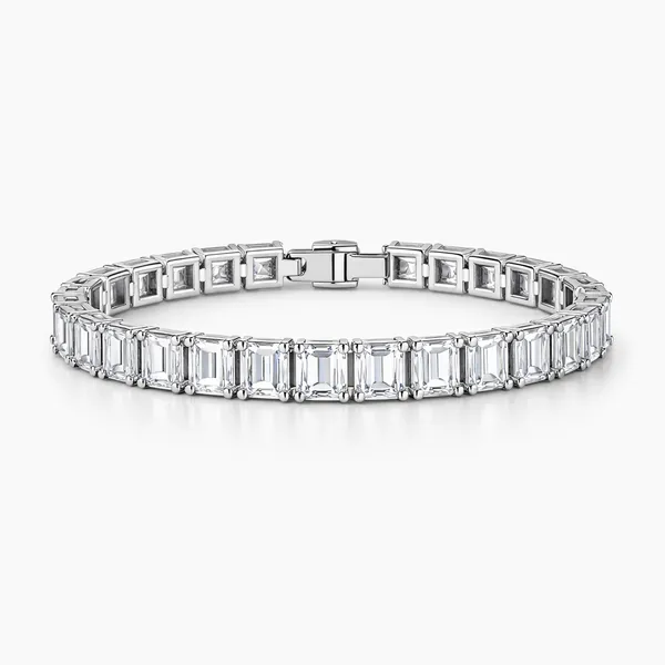 Emerald Cut Gemstone Bracelet