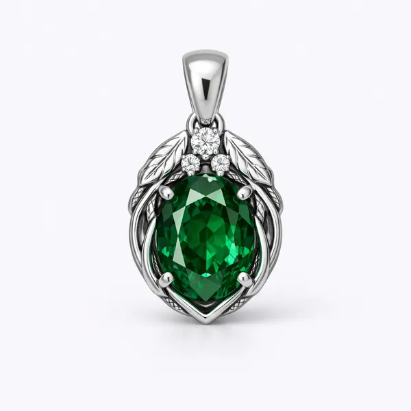 Enchanted Forest Emerald Pendant