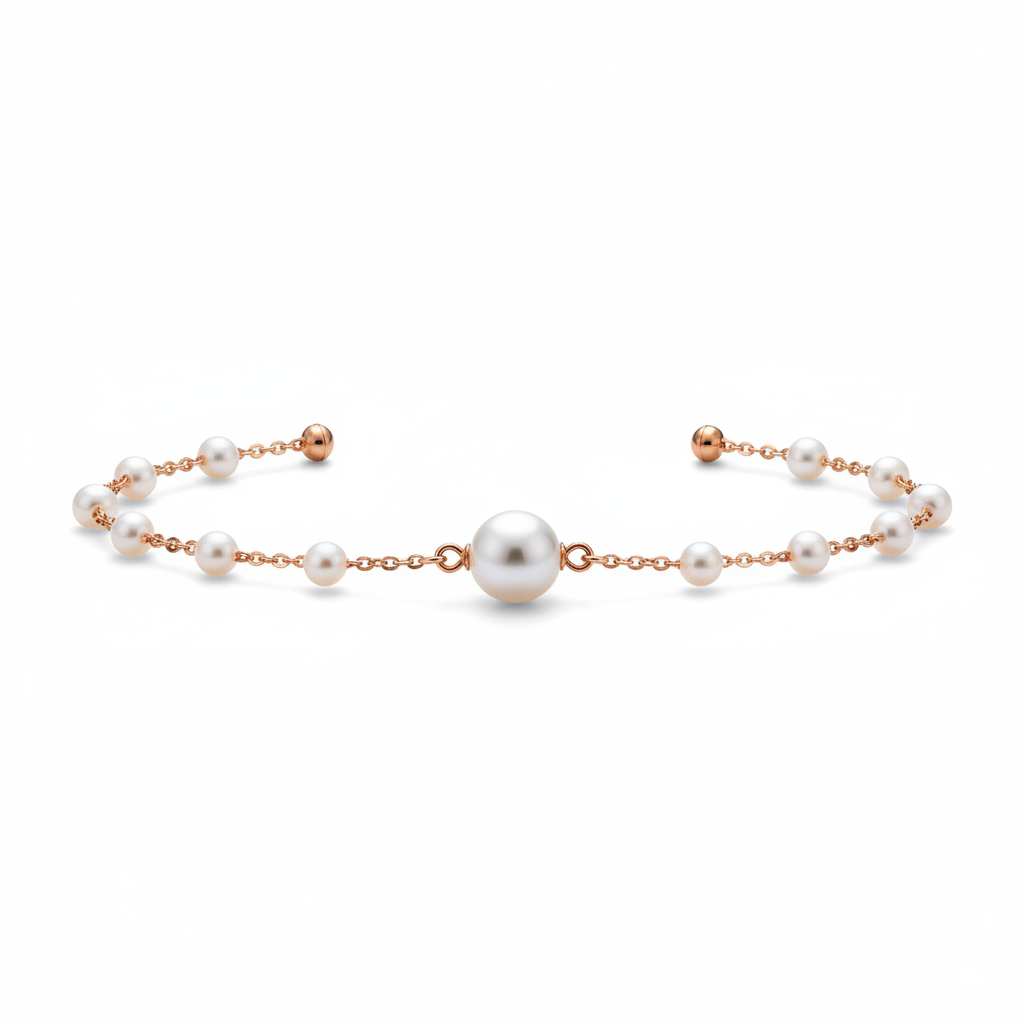 Minimalist Pearl Chain Bracelet