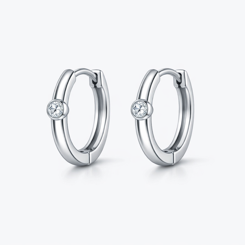 Minimalist Sterling Silver Hoop Earrings