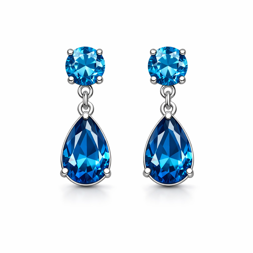 Ocean Blue Drop Earrings