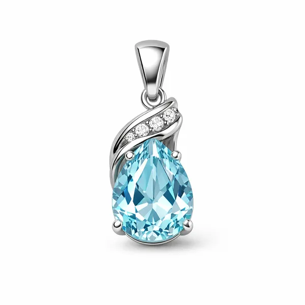 Ocean Whisper Aquamarine Pendant