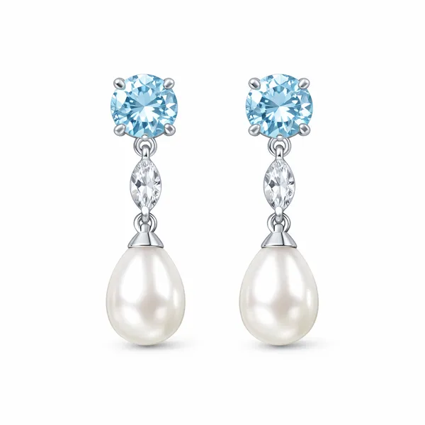 Ocean Whisper Pearl Drop Earrings